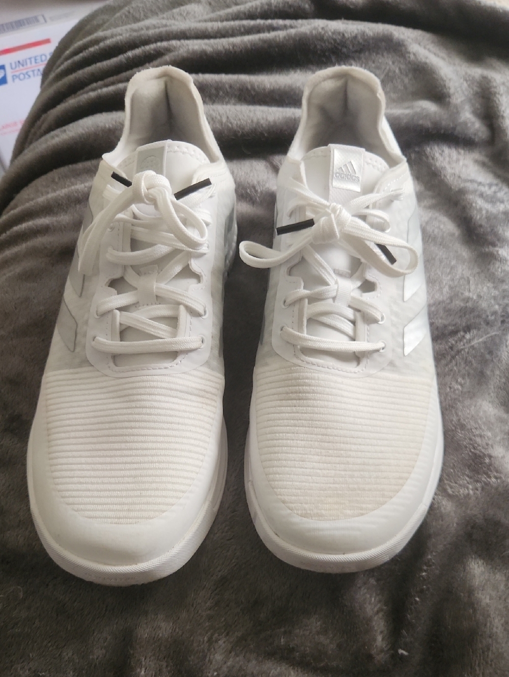 adidas White Low-Top Lace-Up Sneakers